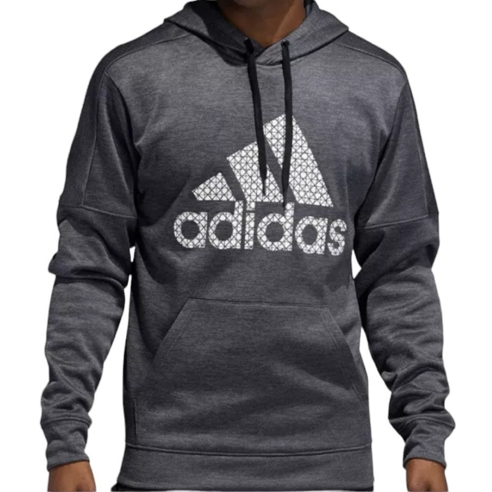 Adidas Team Fleece Logo Hoodie Mens Size Large